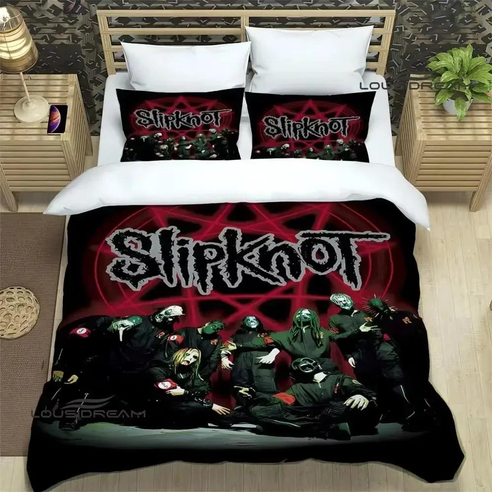 Постельное белье с принтом группы S-SLIPKNOT изысканный комплект постельных принадлежностей пододеяльник комплект одеяла комплект постельного белья роскошный подарок на день рождения