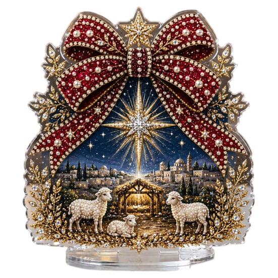 Настольные украшения для рождественских и зимних праздников, Алмазная мозаика (искусственный бриллиант), Набор для творчества DIY, Декор из акриловых страз, Подходит для начинающих