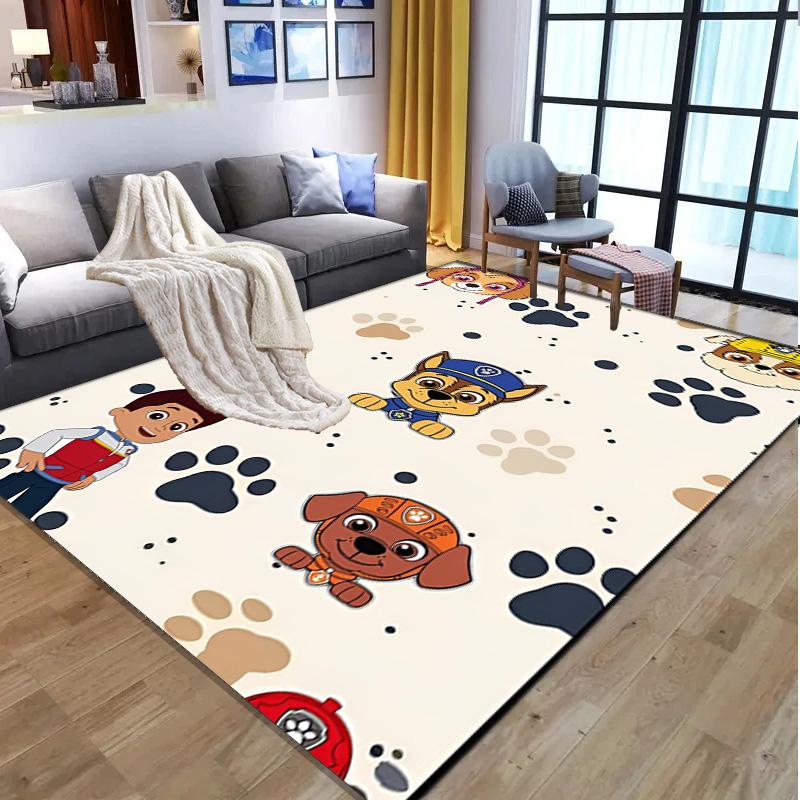 PAW Patrol Pattern Rug, Indoor/Outdoor Mat, for Picnic, Gameroom, Bedroom, Office, Living Room, Home Decor Carpet, Birthday Gift