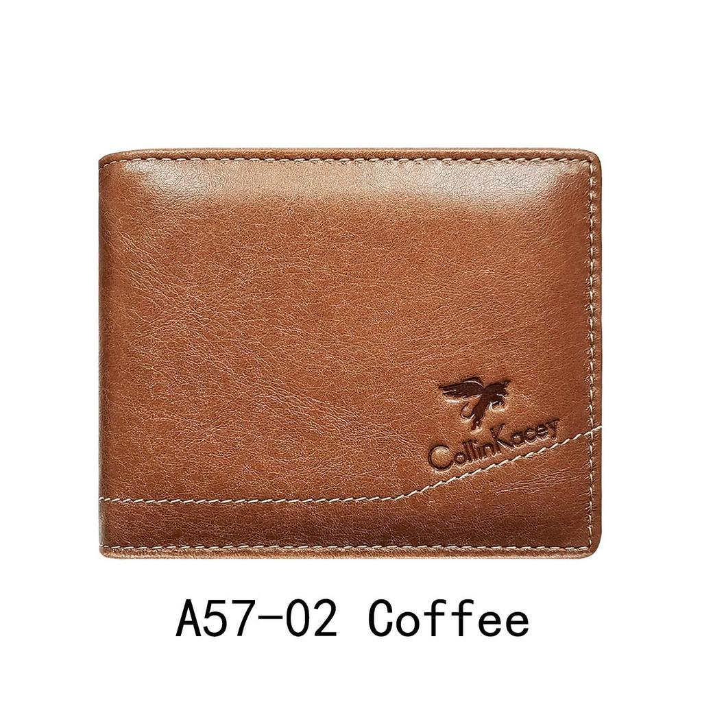 Мужской ретро-складной кошелек из натуральной кожи и держатель для карт