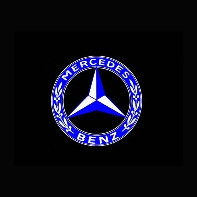 2PCS/Set Car Door Light Laser Logo Decor Project Ghost Lamp Mercedes Benz A B C M ML GLA GLS E Class W176 W205 W166 W246 W2121 NDEFG1
