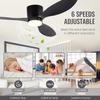 Modern Led Ceiling Fan Without Lights DC Motor Low Floor Loft Remote Control Decorative Ceiling Fan with Light Decoration Home