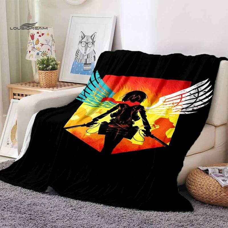 Атака на Титанов, дизайн логотипа, одеяла для кроватей, дома, путешествий, фланелевое одеяло для взрослых, для дивана, кровати, гостиной, дивана, ребенка, сохраняющее тепло
