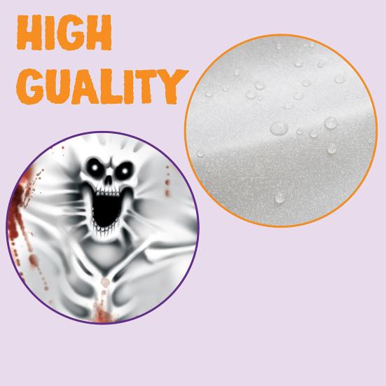 Halloween Door Cover Decoration Creepy Skull Ghost Front Porch Sign Banner for Garage Window Wall Backdrop Decor