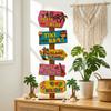 Beach Theme Hawaiian Tiki Decorative Plaque Colorful Beach Word Art Sign Summer Party Signs  Bar
