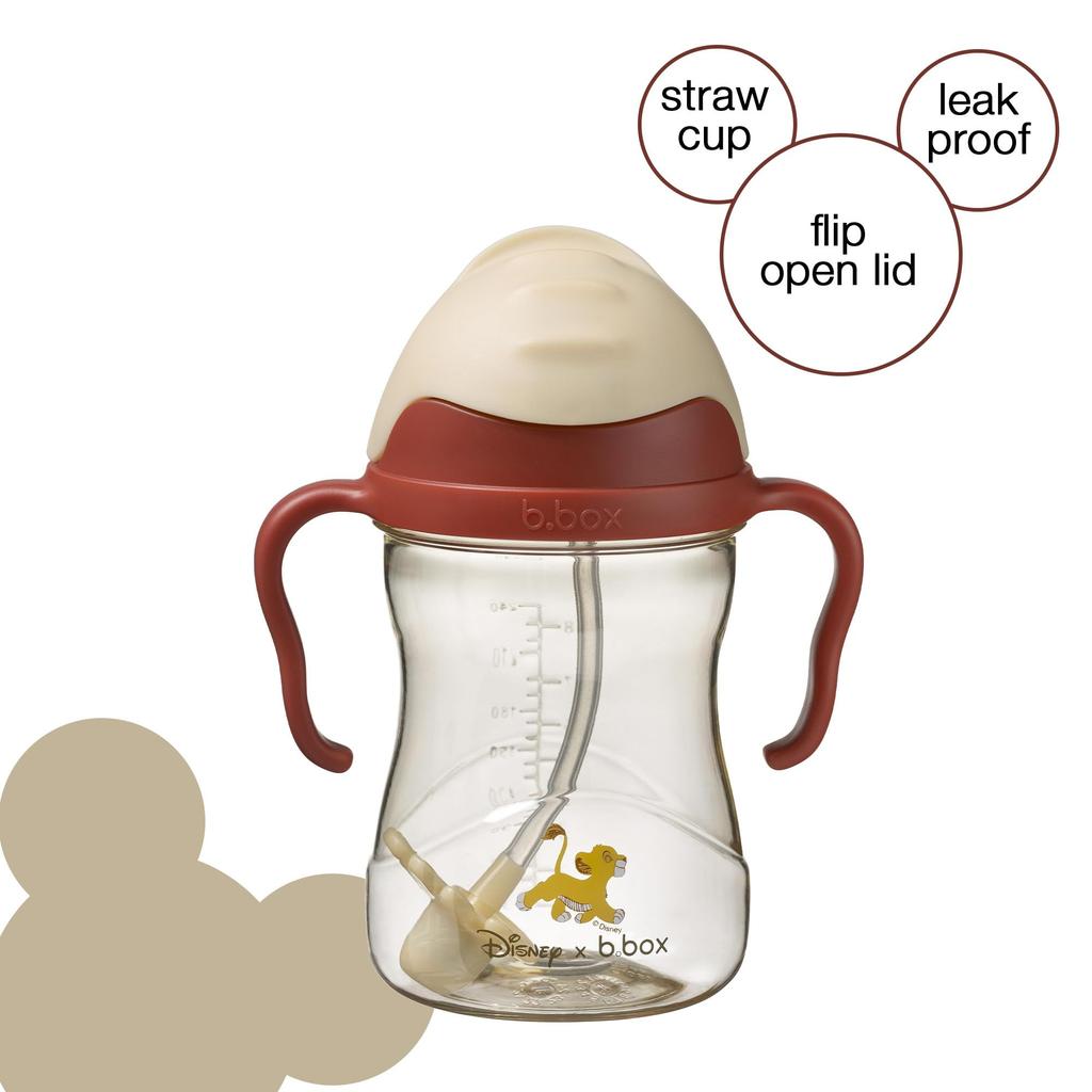 Поильник с трубочкой Any Baby Gift Sippy 1 b.box, Герметичная кружка, Угловой, [Оригинальный продукт b.box] [Кружка Disney] (Король Лев, Чашка)