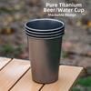Durable Outdoor Drinking Cup Titanium Alloy Camping Hiking Use Cups Frosted Texture Beer Mug