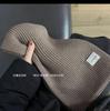 Knitted scarf women's winter Korean atmosphere sense versatile simple solid color thickened warm wool scarf couple men