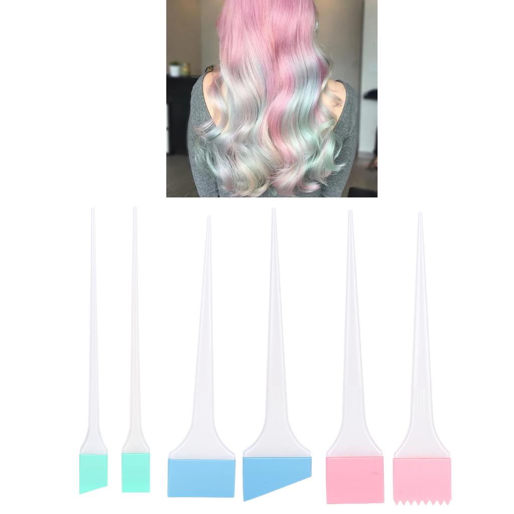 Набор из 6 кистей для окрашивания волос, силиконовые инструменты для окрашивания волос, парикмахерские инструменты для парикмахерской