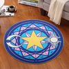 Cardcaptor Sakura Magic Circle Anime Carpet: Children's Round Floor Mat for Cloakroom or Hanging Basket