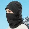 Зимняя шапка-шарф с защитой от холода, мягкий флисовый шарф для шеи, теплая флисовая шапка-шарф, Осень