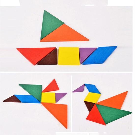 Детские деревянные головоломки Танграмма для умственного развития, развивающие игрушки для детей, детские игрушки, деревянные подарки