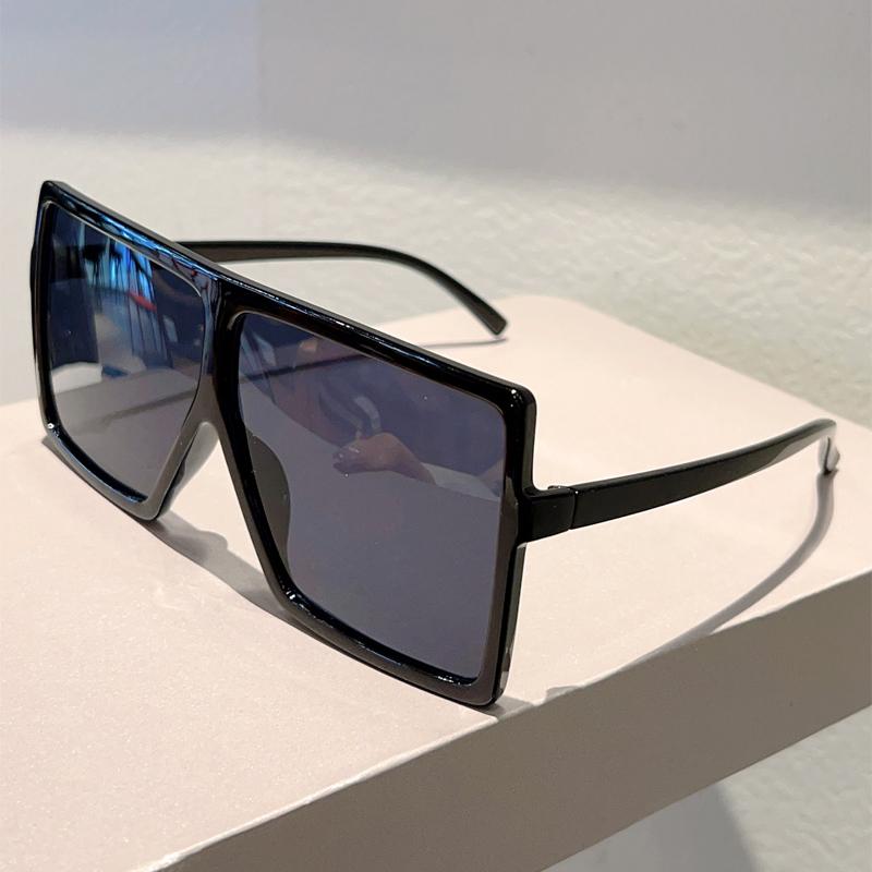 Oversized Square Sunglasses Women New Stylish Gradient Multicolor Shades Trendy Brand Design Outdoor Casual Sun Glasses