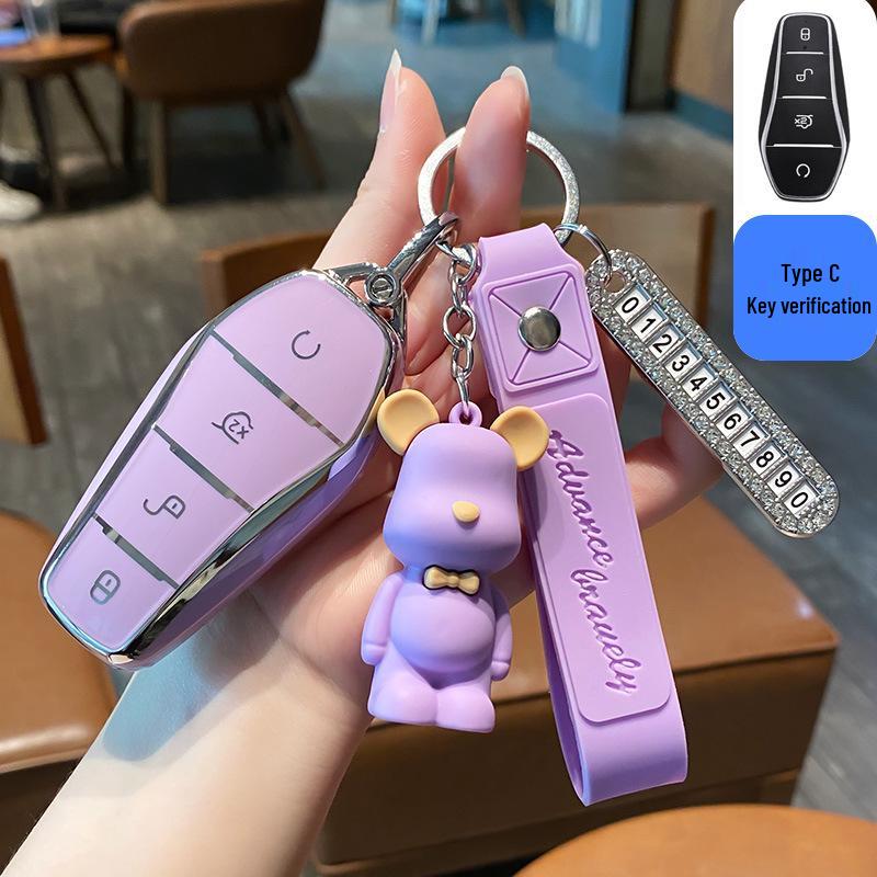 Чехол для ключей BYD Dolphin для Han Song, Tang DM-i, Qin Pro/Plus, Yuan и e2 - Сумка-застежка на корпус автомобиля.