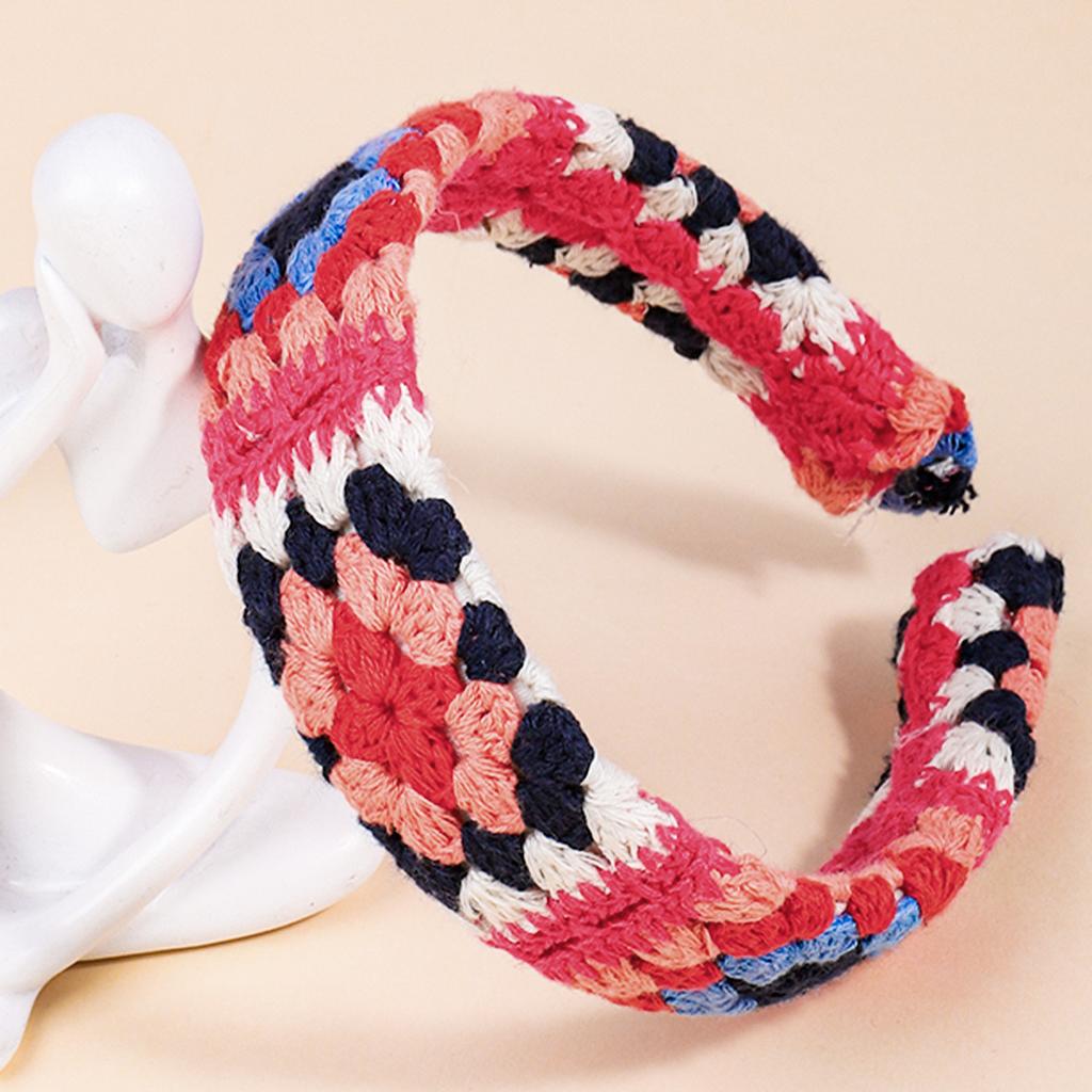 Вязаная повязка на голову в богемном стиле, летняя, для отдыха на море, ручной работы, аксессуары для волос для женщин, девушек