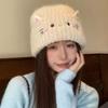 Womens Oversized Knit Beanie Hat Winter Warm Ear Protection Thick Wool Blend Cap Cold Weather