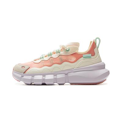 Li Ning Wade Essence Удобные Универсальные Нескользящие Износостойкие Низкие Баскетбольные Кроссовки Женские кроссовки Бежевый Оранжевый ABCV026-2