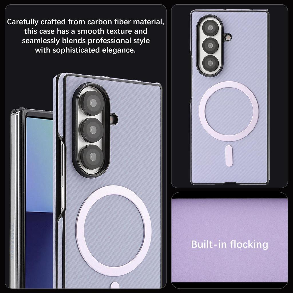 Магнитный противоударный чехол из углеродного волокна для Samsung Galaxy Z Fold 3/4/5/6/7