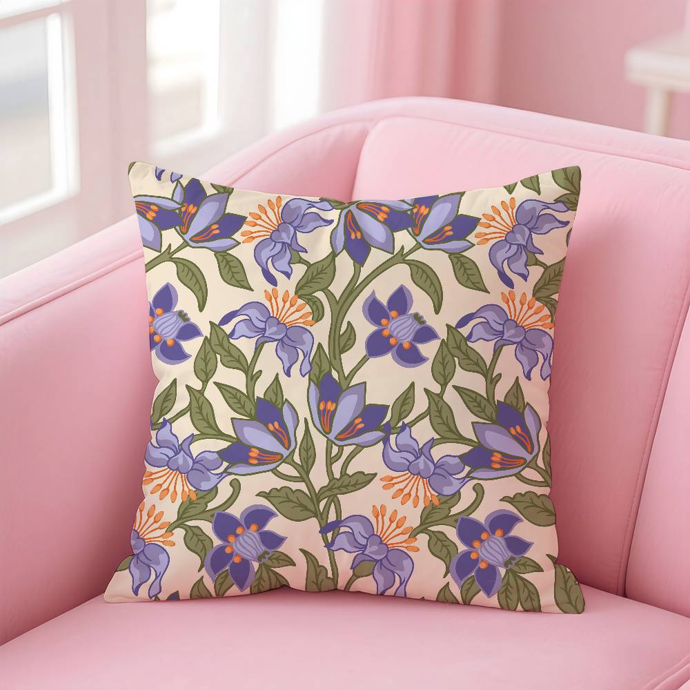 William Morris Floral Pillow Case Pattern Printing Pillowcase Living Room Sofa Cushion Cover Bedroom Room Decor