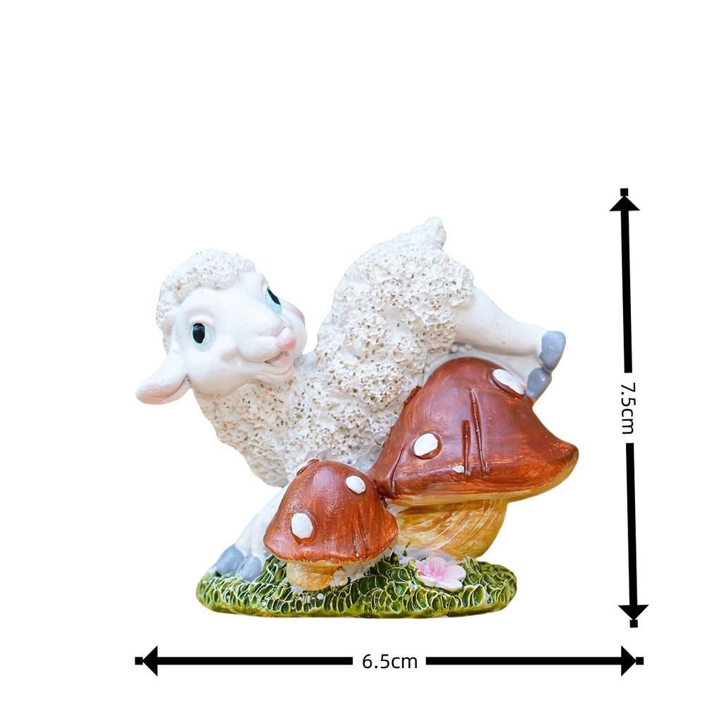 Креативная смоляная статуя фермы «Ленивый ягненок», статуя овцы, фигурка ягненка, милое уличное украшение, скульптура животного для двора, патио, ландшафтного декора