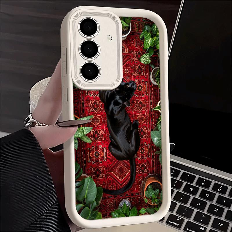Phone Case for Samsung Galaxy A17 A16 A15 A14 A13 Black Panther Cool Animal A56 A36 A26 A55 A35 A25 A54 A34 A24 A53 A33 A23 A07