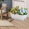 Window Box Planter Large Capacity Breathable Rectangular Flower Pot with Drainage Holes for Porch Patio Balcony Outdoor Garden