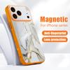 Чехол Для iPhone 17 Pro Max Черный Мраморный Рисунок Магнитный Для Magsafe Гибридный Тонкий Матовый Чехол Для iPhone 16 15 14 13 Pro Max