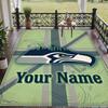 Custom Text Printed Rug Seattle Seahawks Non Slip Floor Carpet For Home Room Decor