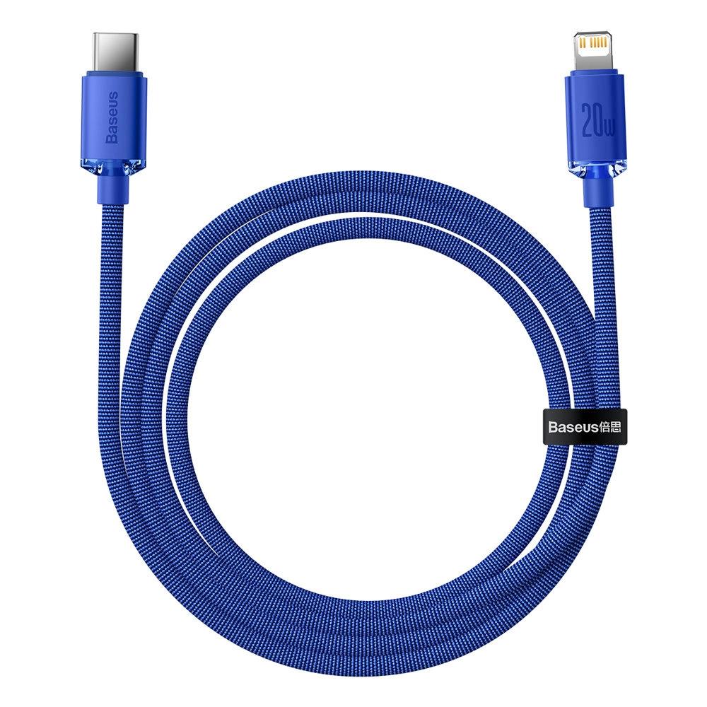 Baseus Crystal Shine Series Cable Usb Cable For Fast Charging And Data Transfer Usb Type C - Lightning 20W 1.2M Blue (Cajy000203)