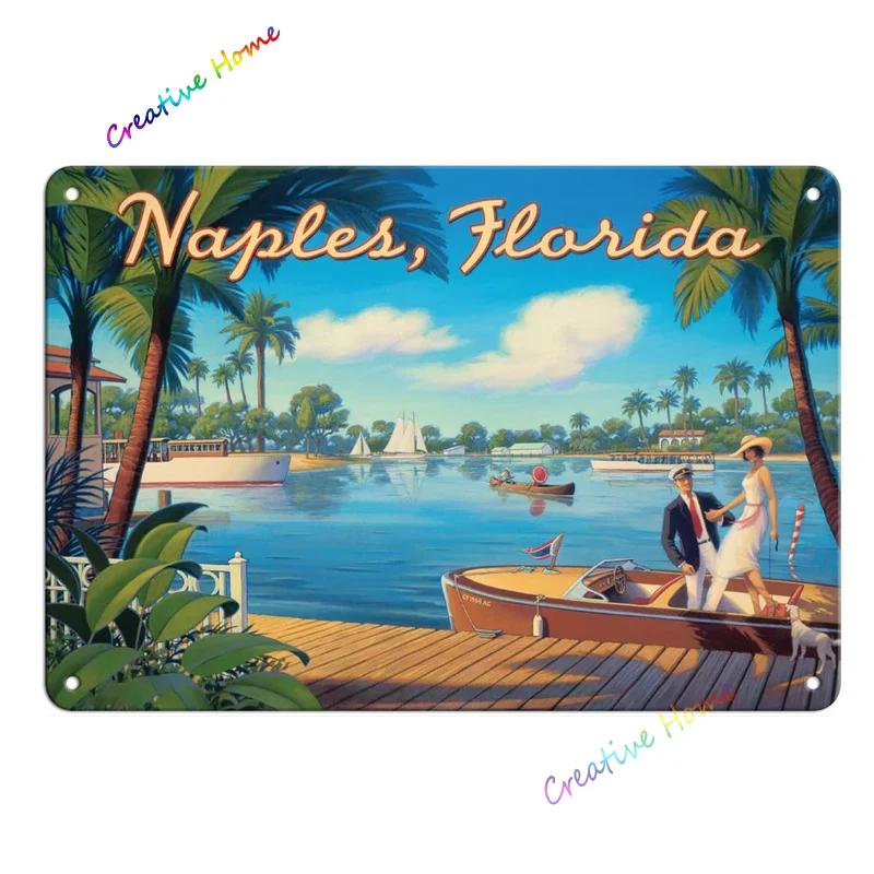 Металлическая табличка Key West Southernest Point Florida Poster Tin Sign Home Beach Club Club House Wall Decoration Retro Metal Plate