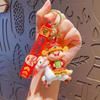 Cute Horse Year Keychain Chinese Style Traditional Cartoon Horse Bag Pendant Little God of Wealth New Year Gift New Year Keyring