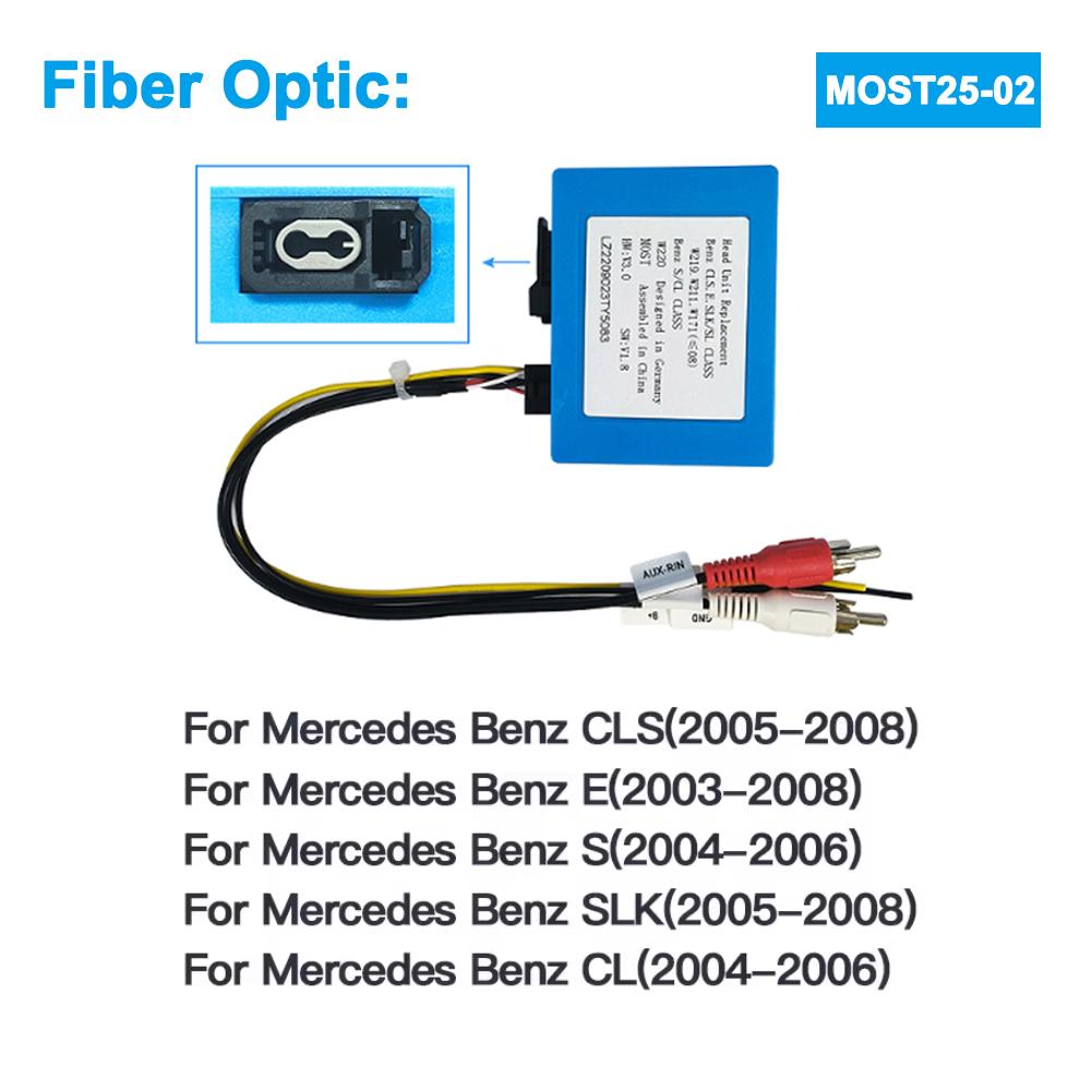 NEW Car Stereo Radio Optical Fiber Decoder Most Box For Benz B200 ML SL SLK R350 C W203 CLK W209 W211 Class GPS Fiber optic Box