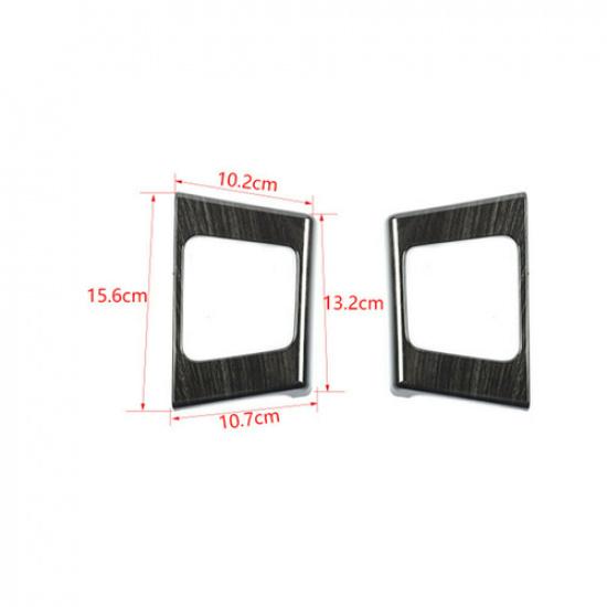 Black Wood Grain Rear Door Handle Cup Holder Panel Trim Cover For Ford F150 21+