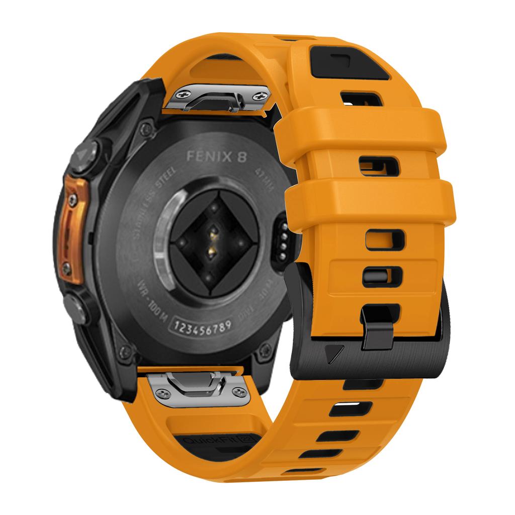 Ремешок для часов 26 мм для Garmin Fenix 8 51 мм/Enduro 3/Instinct 2X Универсальный силиконовый ремешок