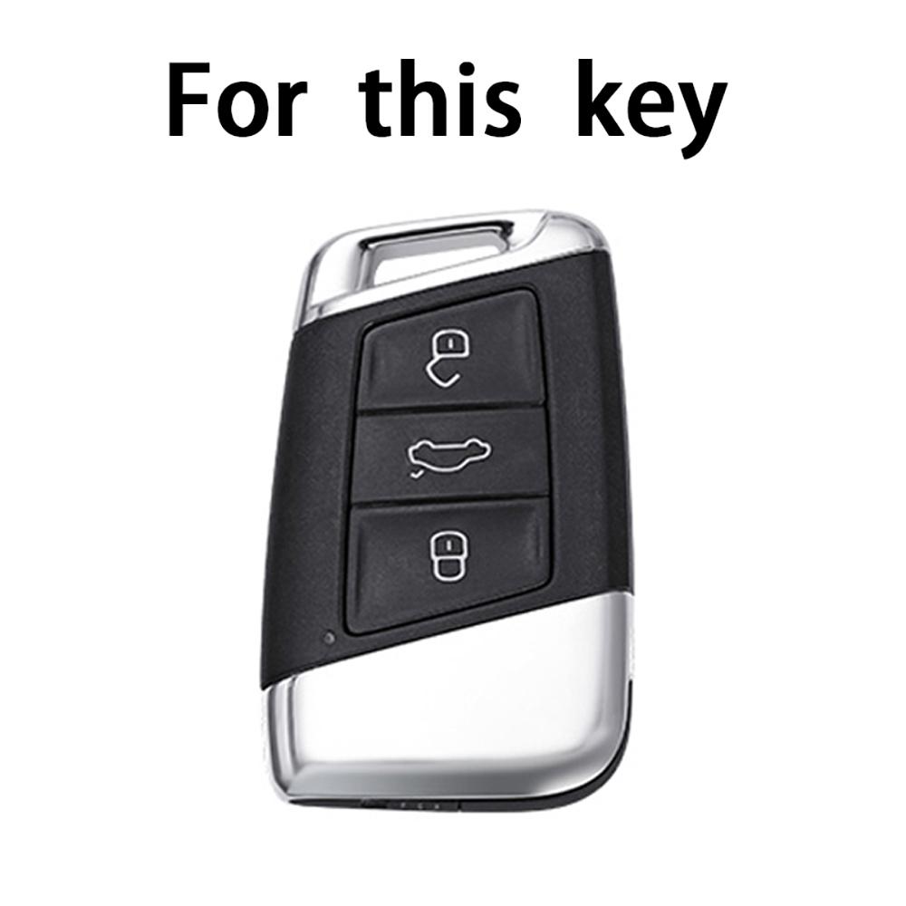 TPU Car Remote Key Case Cover Shell For Volkswagen VW Magotan Passat B8 Golf For Skoda Superb A7 Smart 3 Buttons Auto Decoration