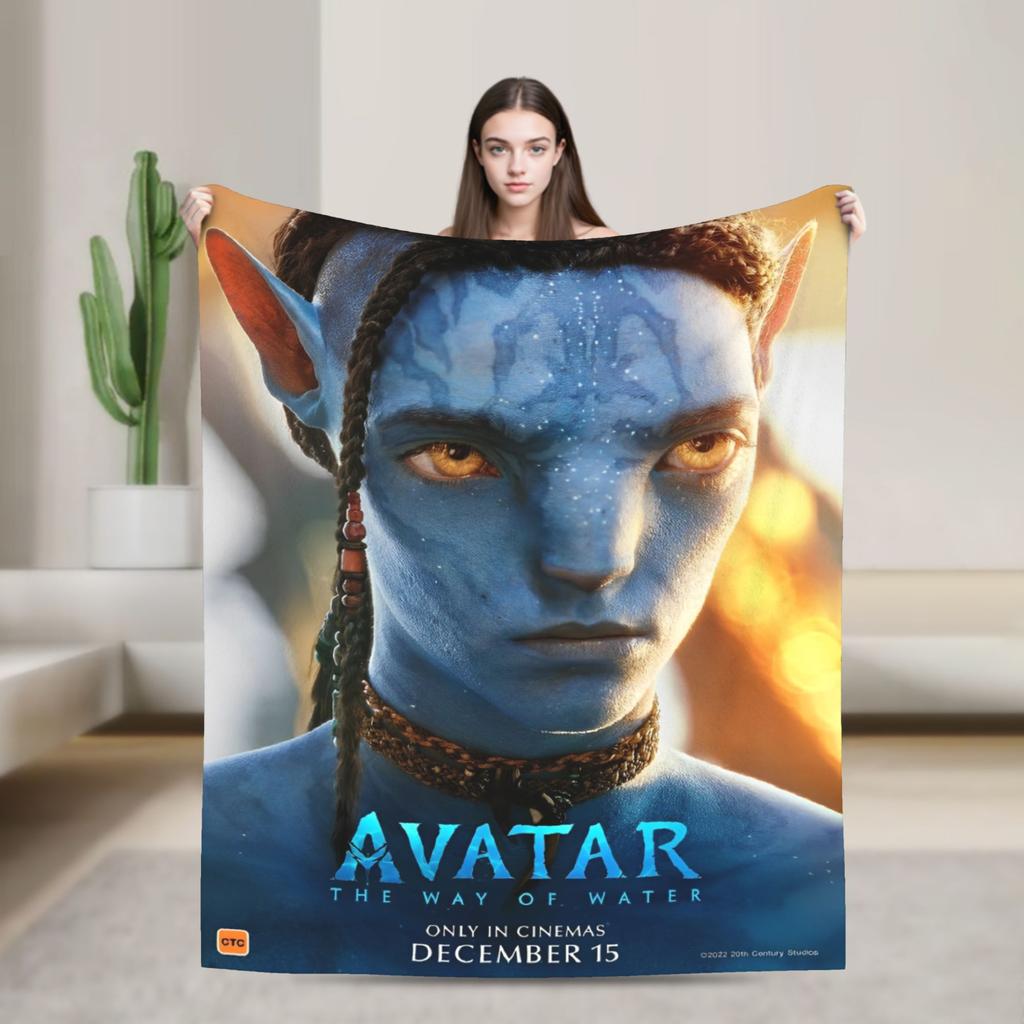 Movie Avatar The Way of Water Blankets Warm Soft Plush Throw Blanket For Living Room Travel Office Flannel Bedspread Bed Cover