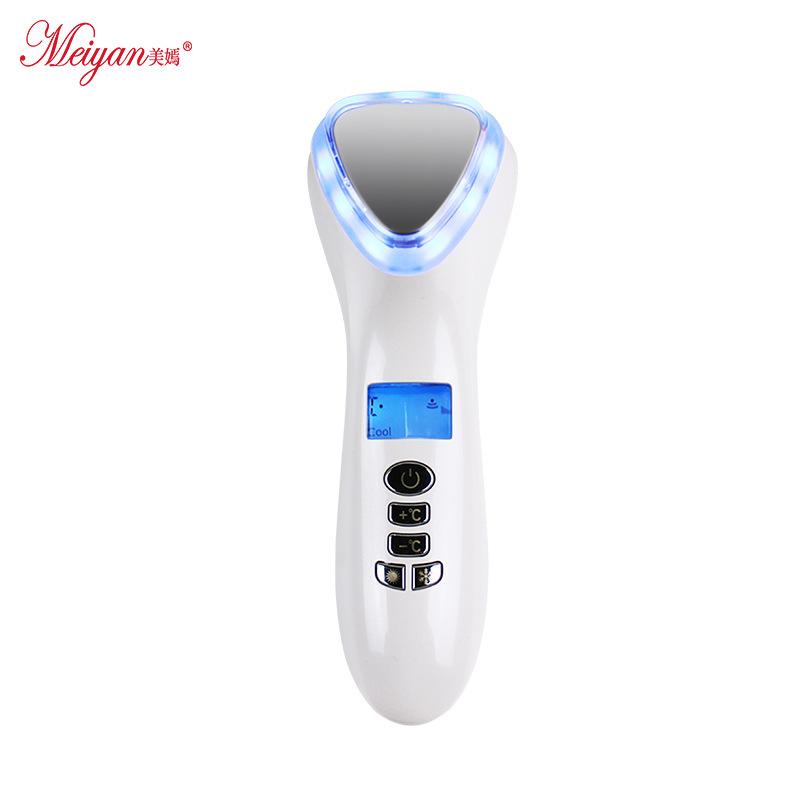 Бытовое импортное устройство для горячего и холодного лица, массажное устройство, импортное устройство EMS, многофункциональное косметическое устройство с цветным освещением