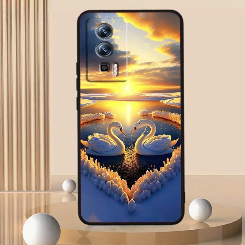 Мультяшный Аниме Утенок Чехол Для Телефона Для Xiaomi Redmi 12 13C 12C 13 10C 9T A2 9A 9C 7A Note 10S 8T 10 9 8 Pro 4G 5G Черный