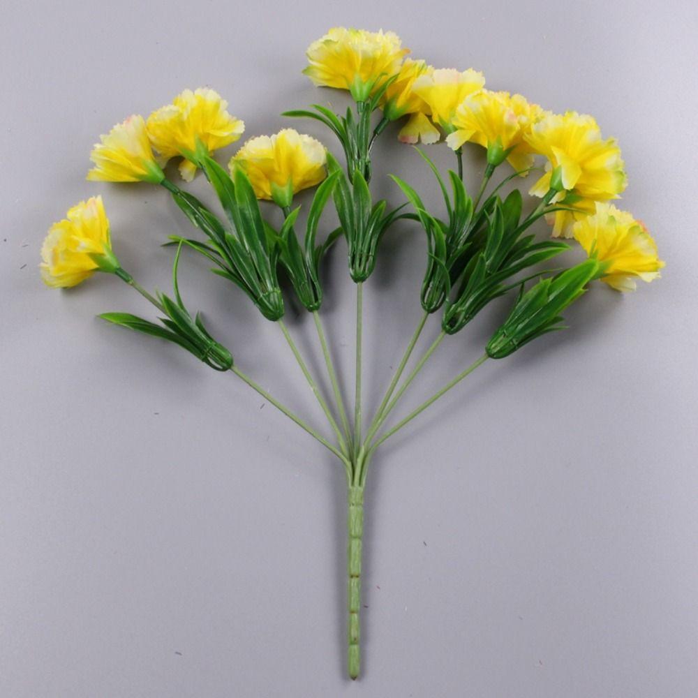 Silk Artificial Carnation 11Heads Bush Bouquet High Quality Home Wedding Decor