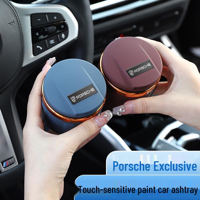 Porsche-Compatible Car Metal Ashtrays: Fits Cayenne, Macan, Panamera, 718, 911, Taycan