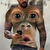 Летняя новая мужская футболка с 3D-принтом, забавная горилла, модный тренд, уличный удобный повседневный топ с круглым вырезом, большой размер, короткий рукав