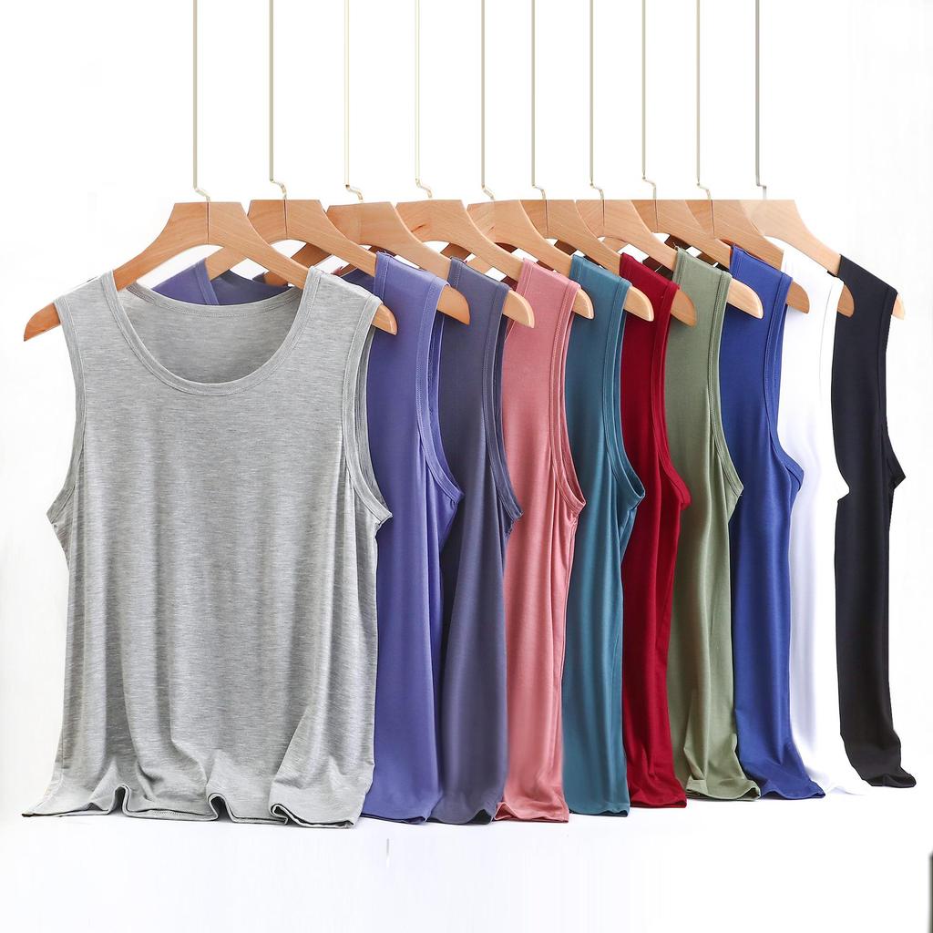 Men's Plus Size Slim Fit Modal Tank Top - Sleeveless Summer Sports Base Layer Undershirt 2023