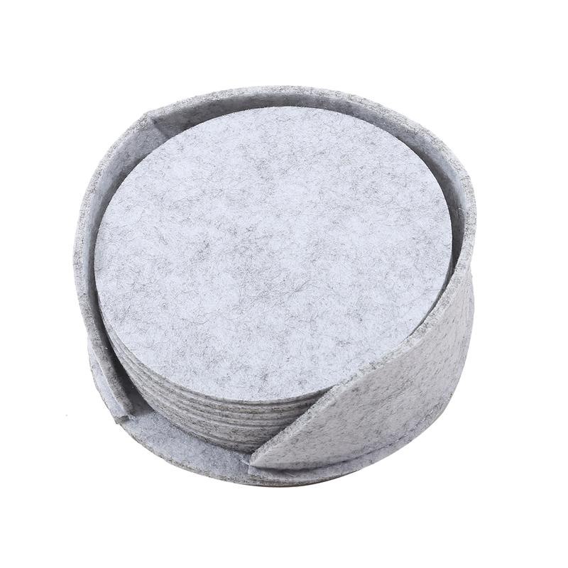 10 шт. Круглая фетровая подставка под стакан для обеденного стола, защитная подкладка, термостойкая подставка под чашку, подставка под кружку для кофе и чая