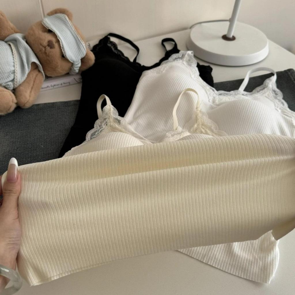 Женский двухслойный утолщенный кашемировый жилет на бретелях — теплая верхняя и нижняя одежда без бюстгальтера на осень/зиму 2024 года.