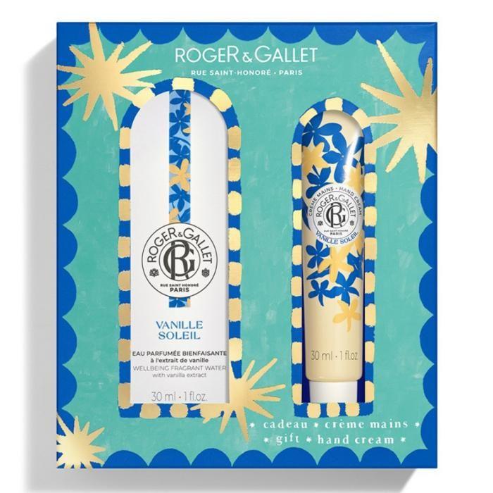 Roger Gallet Coffret Noël Eau Parfumée 30 ml + Crème Mains 30 ml Vanille Soleil