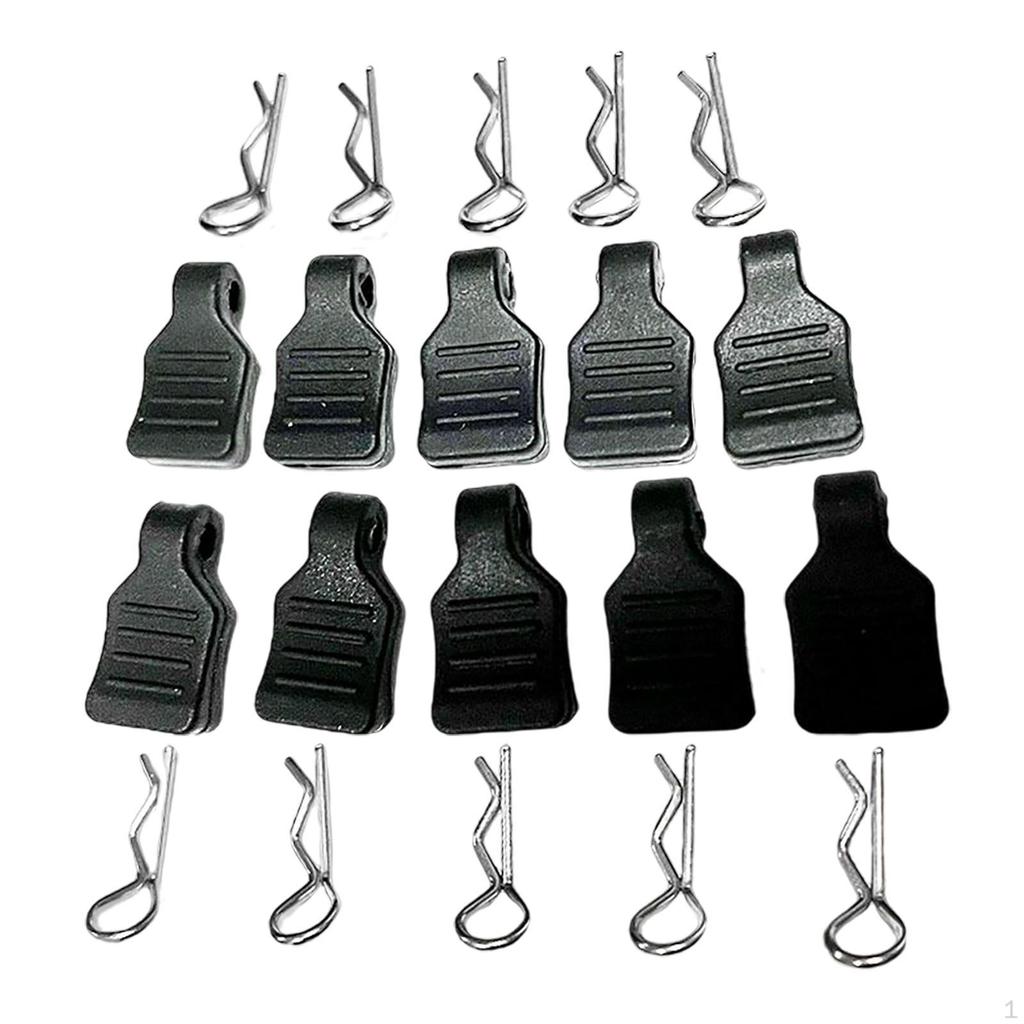 Clips, RC Car R Pins with 10 Tab Universal for SCX24 1:24 1:18 Crawler Buggy Accessory Spare