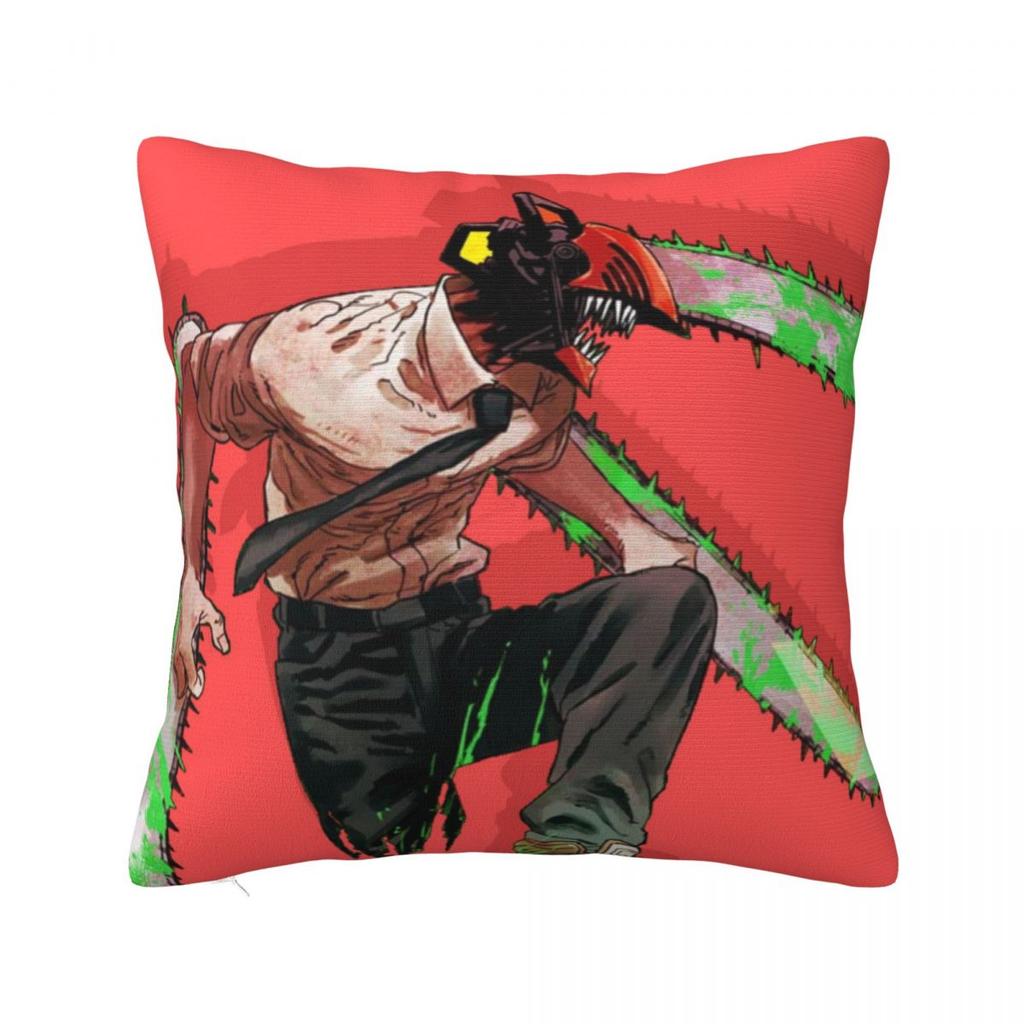 Anime Chainsaw Man Square Pillow Cases Cushion Cover Awesome Zippered Decor Throw Pillow Case Cover for Car