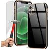 Protective Case - Luxury - for iPhone 12 - Shockproof - Soft TPU - Pack 2 Tempered Glass