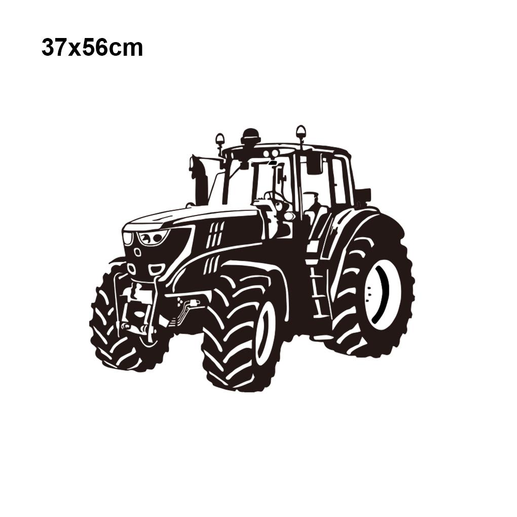 Добавьте индивидуальности в детскую спальню с помощью забавных мультяшных настенных наклеек. Наклейка на стену «Трактор, грузовик, автомобиль». Самоклеящаяся наклейка на стену.