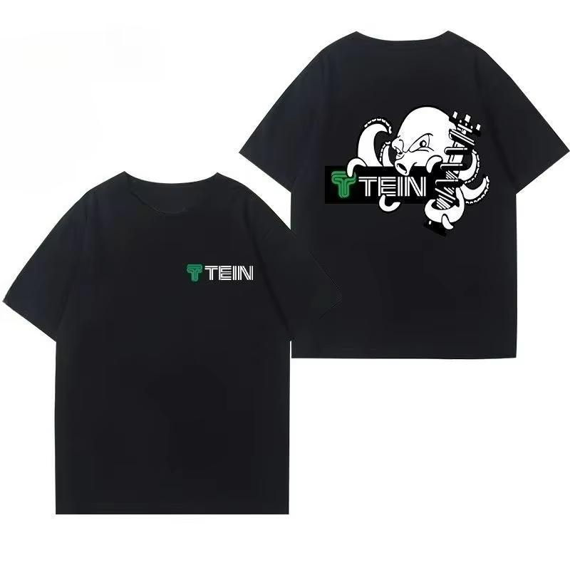 2026 New Unisexs And Unisexs Tein Shock Absorber Modified Car Creative Tshirt Casual Motorcycle Friends Club Shortsleeved Top